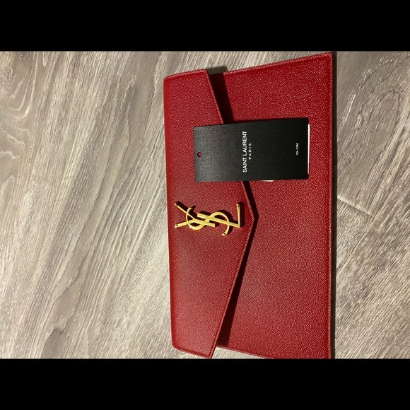 Authentic YSL Saint Laurent Envelope Pouch with receipt - Picture 7 of 8